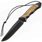 Preview: Nieto belt knife with black blade olive wood